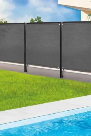 Brise vue 1M x 10M gris occultant 220g m² Petit Prix