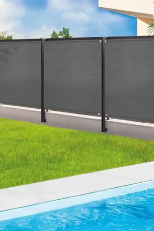Satisfait Ou Remboursé Brise vue 2m x 10m gris occultant 220g m²
