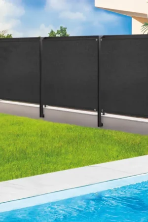 Promotion Saisonnière Brise vue 1,5m x 10m noir occultant 220g m²