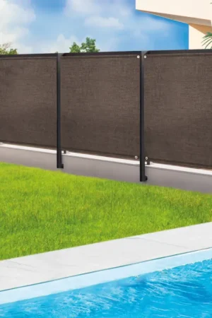 Brise vue 1,5 m x 10m taupe occultant 220 g m² Solde