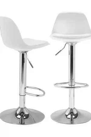 2 tabourets de bar design blanc KARL Produit De Marque