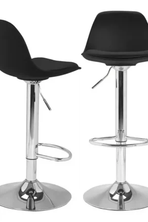2 tabourets de bar design noir KARL Must-Have