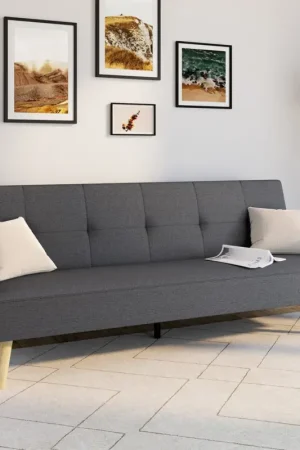 Achetez Aujourd'hui Canapé droit convertible 3 places gris