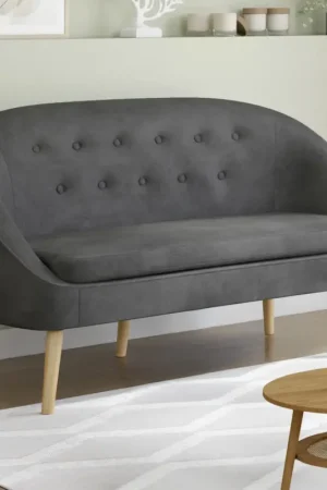 Canapé 2 places scandinave gris Offre Exclusive