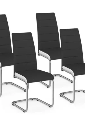 Dernier Modèle Chaises noires et blanches design pour salle à manger MIA
