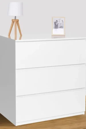 Commode 3 tiroirs blanche Offre Du Jour
