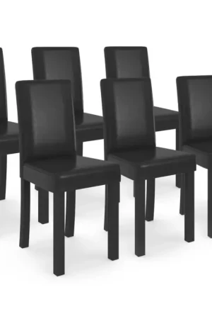 Lot de 6 chaises noires design Solde