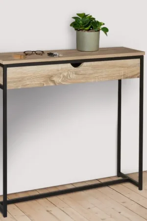 Meuble console industrielle bois et métal 90 cm Achetez Aujourd'hui