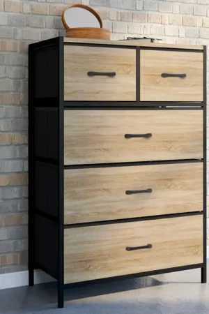 Marque Commode 5 tiroirs en tissu industrielle