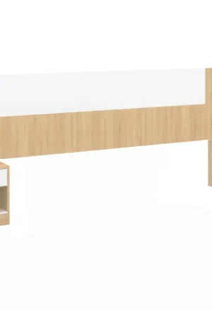 Tête de lit à chevets modulables bois et blanc Retour Gratuit