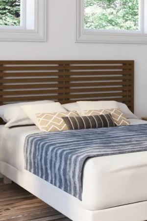 Offre Du Jour Tête de lit en lattes coloris bois vieilli 160 cm