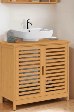 Meilleure Vente Meuble de salle de bain sous lavabo en bambou