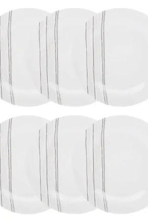 Lot de 6 assiettes plates "Lignes" Must-Have