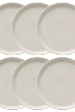 Authentique Lot de 6 assiettes plates "Nora"