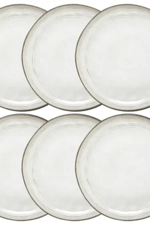 Lot de 6 assiettes plates "Flower" Livraison Express