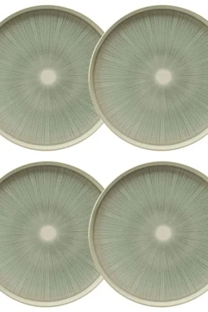Lot de 4 assiettes plates "Eva" Acheter En Ligne
