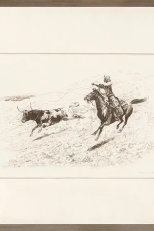 Offre Exclusive Wrangler – Roping a Bull C. 1940