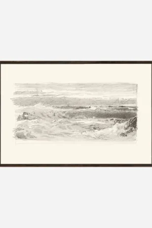 FOLIO, GRAPHITE SEASCAPE VI - 1870 Haute Qualité
