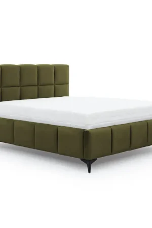 Lit coffre 180x200 sommier inclus Mira Vert Dernière Chance