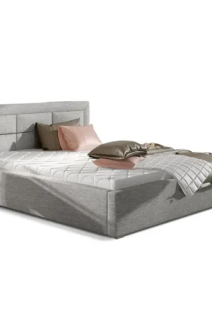Acheter Direct Lit coffre 180x200 sommier inclus Nael Gris