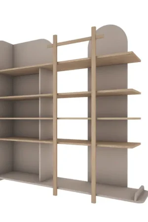 Livraison Express Bibliothèque Wood Luck Bloom - Cachemire et Bois