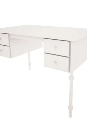 Super Prix Bureau 4 tiroirs Wood Luck Babushka Blanc