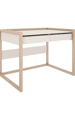 Prix Promo Bureau 2 tiroirs Wood Luck Romy - Blanc