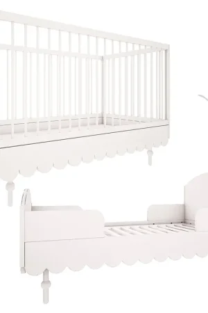 Authentique Lit évolutif 70x140 Wood Luck Babushka Blanc