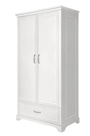 Dernier Modèle Armoire 2 portes 1 tiroir Novelies Melody Blanc