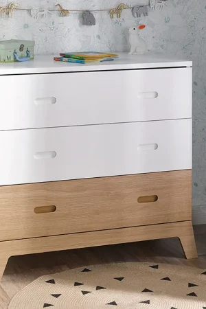 Commode Bébé-Junior Provence Archipel Blanc Chêne Petit Prix