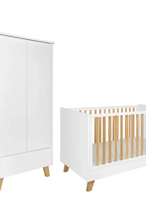Solde Lit évolutif 70x140 et armoire 2 portes Novelies Zara Blanc