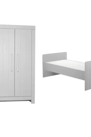 Lit bébé évolutif et Armoire Pinio Calmo Gris Vente Flash