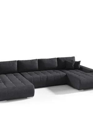 Canapé U 5 places convertible coffre Jonas Gris anthracite Acheter En Ligne
