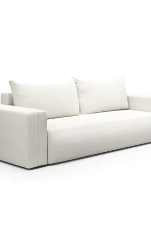 Livraison Express Canapé convertible 3 places coffre Bliss Blanc Cassé