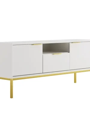 Meuble TV 135 cm Seattle Blanc Nouvel Arrivage