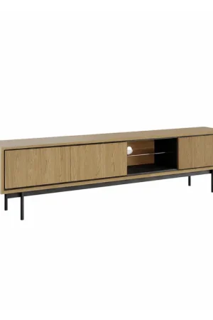 Meuble TV 3 portes 200 cm Vidia Bois Meilleur Choix
