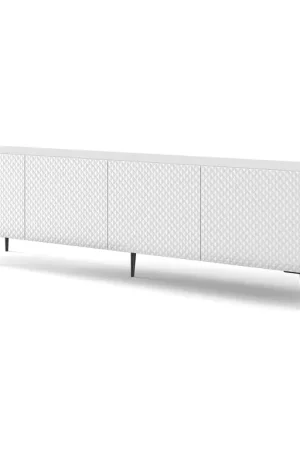 Nouvel Arrivage Meuble TV 4 portes 200 cm Philaé Blanc