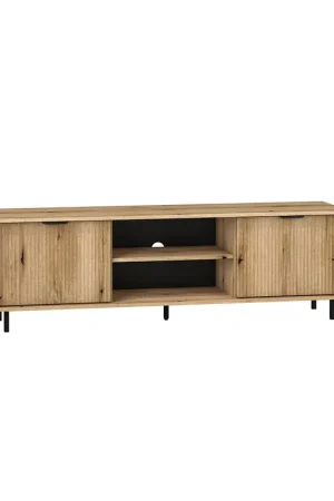 Meuble TV 2 portes 160 cm Soly Bois Nouveauté