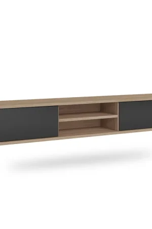 Achetez Aujourd'hui Meuble TV mural 2 portes 180 cm Idra Bois et Gris