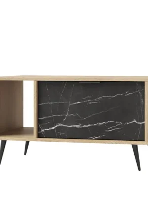 Table basse 1 tiroir Luka Bois et Noir Commander Vite
