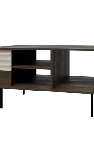 Réduction Table basse Astra Bois foncé et Cachemire