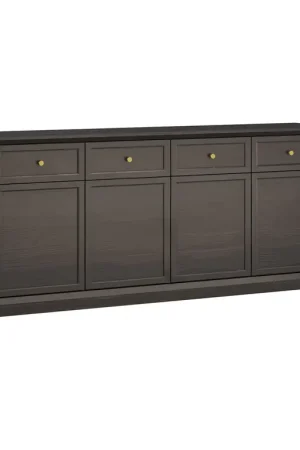 Buffet 4 portes 4 tiroirs Toja Bois anthracite Dernier Modèle