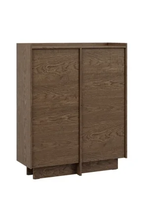 Commander Vite Buffet haut 2 portes Japandi Bois foncé
