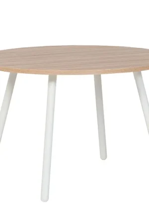 Table ronde 120cm Vox Balance Blanc et bois Promotion Saisonnière