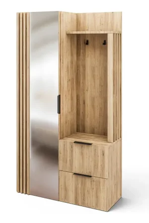 Meuble d'entrée 1 porte 2 tiroirs Rony Bois Dernière Chance