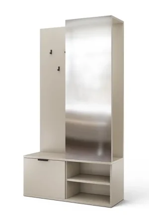 Meuble d'entrée 1 porte Ondine Cachemire Populaire