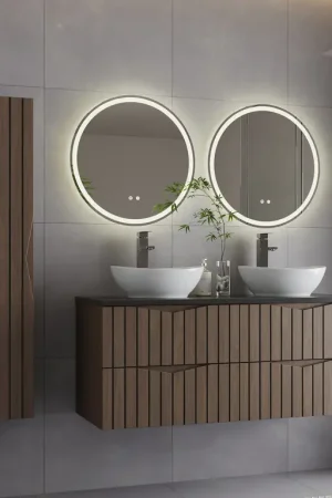 Ensemble meuble double vasque 120cm et colonne Siena bois et noir Prix Bas