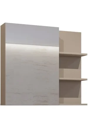 Armoire murale 1 porte miroir Sophéa Taupe Usine Directe