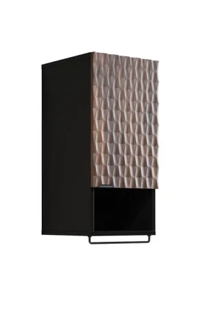 Nouvel Arrivage Armoire murale 1 porte Nevia Bois et Noir