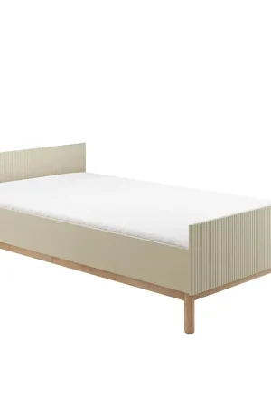 Petit Prix Lit 120x200 sommier inclus Pinio Miloo Champagne